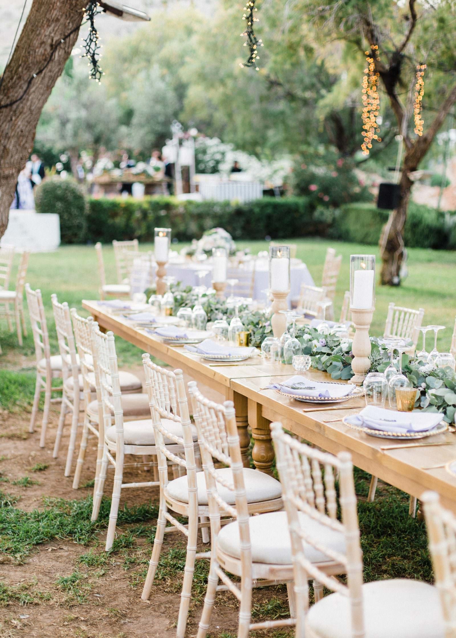 Wedding table decor in Island resort Athens Greece